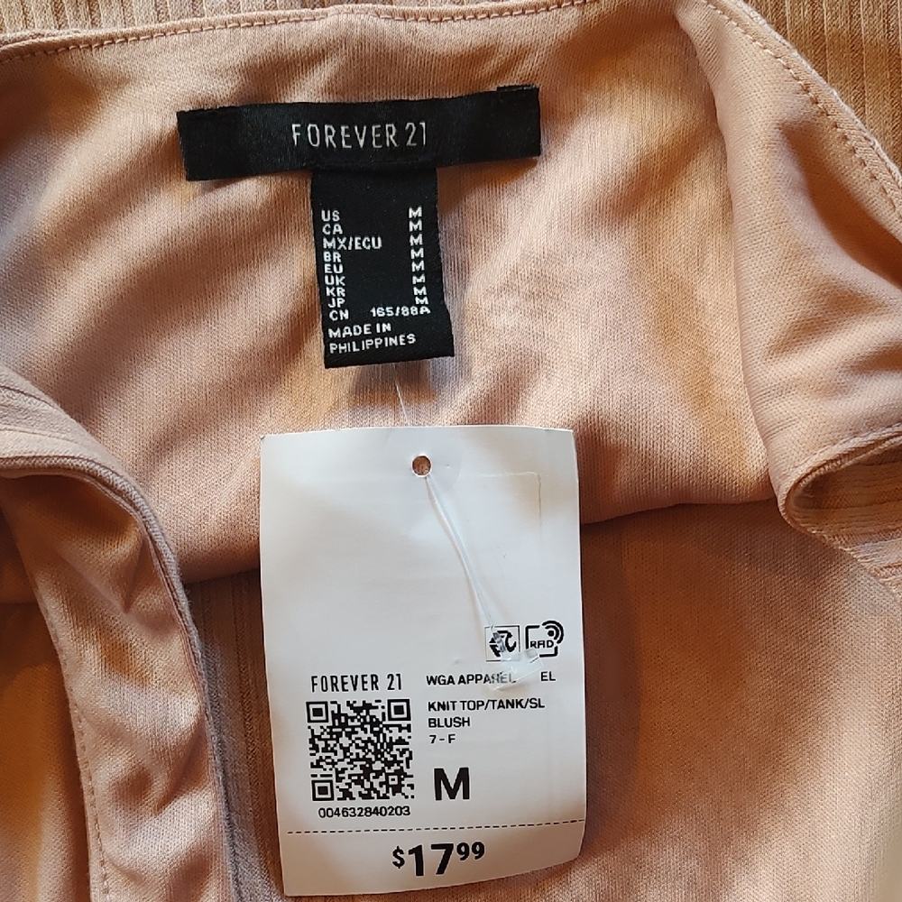 Forever 21 Pink Lace-Up Ribbed Crop Top - Picture 5 of 5